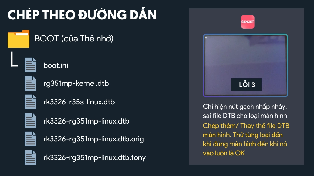 Lỗi đen màn hình dấu gạch nhấp nháy