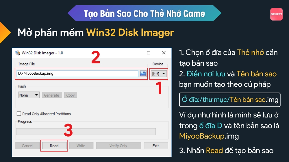 Hướng dẫn tạo bản sao từ thẻ nhớ game