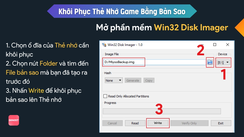 Chép bản sao lưu vào thẻ nhớ mới